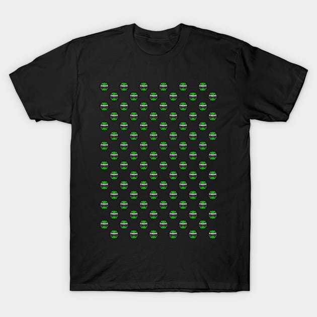 Chess Logo in Black, White and Green Pattern T-Shirt by The Black Panther